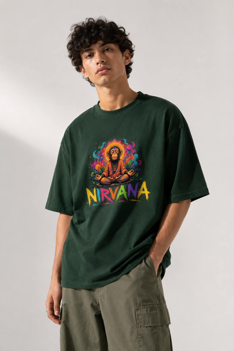 Nirvana Monkey Unisex Oversized Classic T-Shirt