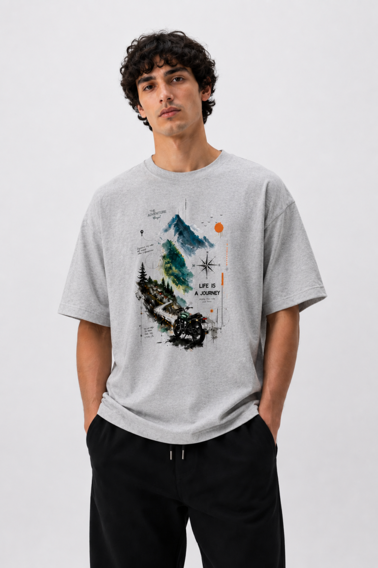 Life's a Journey Unisex Oversized Classic T-Shirt