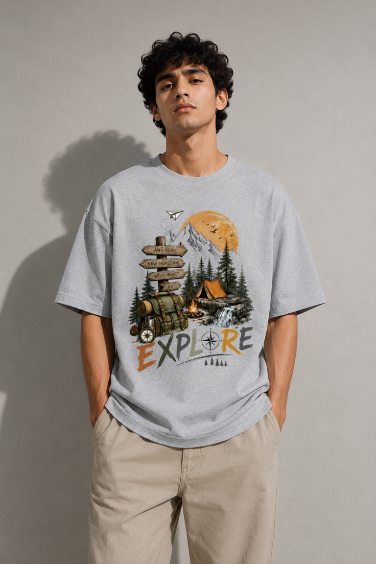Explore Beyond Unisex Oversized Classic T-Shirt
