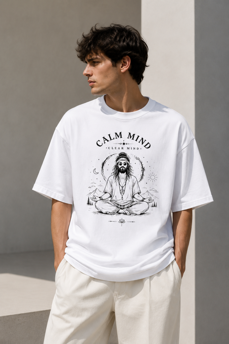 Calm Mind Unisex Oversized Classic T-Shirt